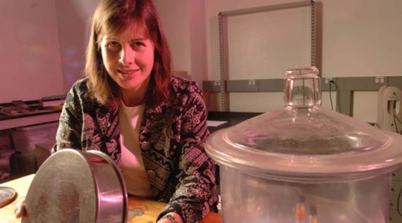 Janice Bishop in her lab. Image credit: Seth Shostak